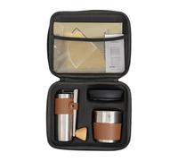 Cafetière de camping, kit de broyage à café, ensemble de voyage, broyeur manuel multifonction, sac de transport portable, pour randonnée, plage, utilisation à la maison, 22 x 18 x 12 cm