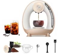 Cafetière électrique 2-en-1 - SVATV - Mini - 120-240 ml - Champagne - Contrôle de température intelligent - Café moulu