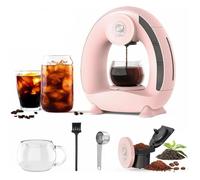 Cafetière électrique 2-en-1 - ZVVN - Mini Q - 120-240 ml - Rose - Commande One Touch - Réservoir amovible