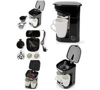 Cafetière Électrique 2 Tasses 450w Duo 2 X 0.25l Noire Haute Qualité