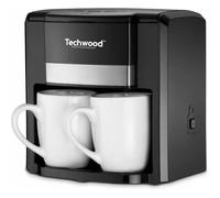 Cafetière Électrique 2 Tasses Duo Filtre Permanent Lavable 500w Noir Arrêt Automatique