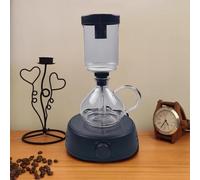 Cafetière électrique à siphon avec four de chauffage - 2 vitesses réglables, capacité 350 ml, pot en verre siphon pour la maison, le camping et les voyages