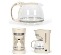 Cafetière électrique - BEIGE - 1.25L - 750W - Système anti-gouttes - Arrêt automatique