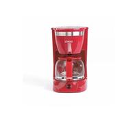 Cafetière électrique dod163r - finition rouge, capacité de 1. 25l / 12 tasses, verseuse en verre avec système anti-gouttes