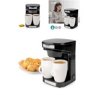 Cafetière électrique - Duo - 2 Tasses - 0.25l - Filtre permanent - 450W - Noir