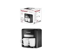 Cafetière électrique - Duo - 2 Tasses - Céramique - Filtre permanent - 500W noir
