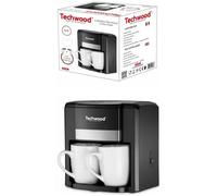 Cafetière électrique - Duo - 2 Tasses - Céramique - Filtre permanent - 500W noir