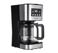 Cafetière Électrique Filtre en Acier Inoxydable 950 W Cafetière Programmable 24 h, 12 Tasses, Écran LCD, Fonction Maintien au Chaud