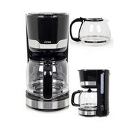 Cafetière Électrique - Haute Qualité - 1000W - 15 Tasses - Inox Noir - Système Anti Gouttes