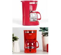 Cafetière Électrique - Haute Qualité - 800W - 10-12 Tasses - Rouge - Système d'Arrêt Automatique