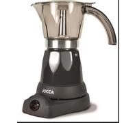 Cafetière électrique italienne jocca 5449n noire - système toujours chaud - carafe transparente - 6 tasses - pivotant à 360° sur son socle
