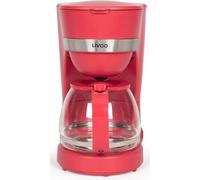 LIVOO Cafetière électrique DOD200RC 750 W 1,25 L 10 à 12 tasses Rouge chili