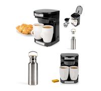 Cafetière électrique - NEDIS - Duo 2 tasses - 0,25L - 450W - Noir