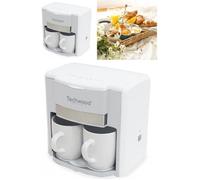 Cafetière Électrique 2 Tasses Duo Blanche Filtre Permanent Lavable 500w Blanche Arrêt Automatique
