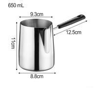 Cafetière en acier inoxydable pour chauffer le lait, faire fondre le chocolat et préparer des sauces (600 ml)
