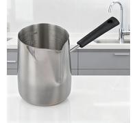 Cafetière en acier inoxydable résistant à la rouille conçue pour le café turc, le chauffage du lait, la fonte du chocolat et la préparation de sauce avec trou de suspension (600 ml)