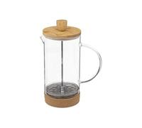 - Cafetière en Verre "Couvercle Bambou" 1L Transparent