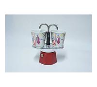 Cafetière Espresso - BIALETTI - MINI EXPRESS KIT KANDINSKY - Rouge - Réservoir amovible - Filtre remplaçable