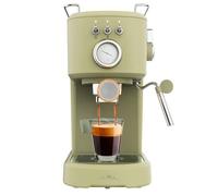 Cecotec Cafetière espresso compacte Power Espresso 20 Retro Green. 1100 W, 20 Bars, Système Thermoblock, Buse orientable, Porte-filtre avec double sortie et 2 filtres, 1,25 litre