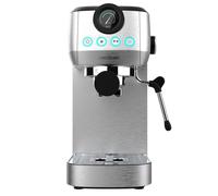 Machine à café expresso avec 20 bars, Thermoblock, manomètre et buse vapeur. Machine à café au design élégant et compact.