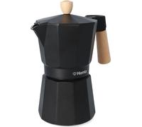 Cafetière espresso MIA MOKKA noir avec poignée en bois 6 tasses HOMLA
