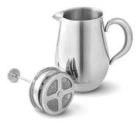 VeoHome Cafetière et théière à piston incassable double paroi - Gris 20 tasses - Café moulu