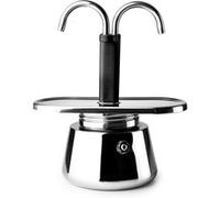 Ibili Cafetière mini express 2 tasses (2×45 ml) acier inoxydable convient pour induction Gris