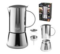 Cafetière expresso - ADLER - AD 4417 - 620 ml - Acier argenté - Compatible induction