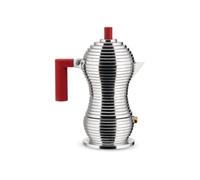 Cafetière expresso - Alessi - MDL02-3 R - Acier - Rouge - 3 tasses - 15 cl