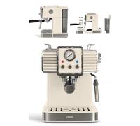 Cafetière Expresso - CREME - 1350W - 1.5L - 15 bars - INOX