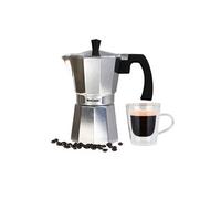 Cafetière Expresso Italienne en Aluminium 9 Tasses de Café, Vitrocérame, Gaz, Wecook, Paola, , Argent