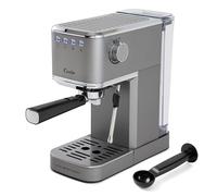 Cafetière Expresso Machine À Café Semi Automatique 20Bars 1350W Glacé Thermoblock Panneau Numérique Mousseur À Lait Vapeur Pivotant Réservoir Amovible 1.2L Double Bec Café Moulu Vital Espresso Excelsa