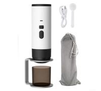 Cafetière Expresso Portable Fil: Machine à Café Électrique 3-en-1 pour Capsules, pour chauffage Rapide USB, Idéale Camping et Bureau, Compacte 24cm(White)