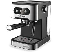 Cafetière expresso - TECHWOOD - Modèle Standard - 20 bars - Porte-filtre (moulu/capsules) - Buse vapeur