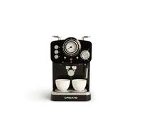 Cafetière expresso THERA retro IKOHS Vintage Noir 1100W 15bar 2 sorties buse vapeur Capuccino