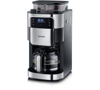 Cafetière filtre avec broyeur intégré - SEVERIN - KA4813 - Machine à café écran tactile - verseuse 10 tasses - Noir/Inox