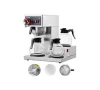 Cafetière Filtre Commerciale 12 Tasses 3 Carafes 3 Plaques Café pour Maison et Café
