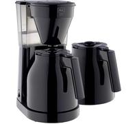 Melitta 6762893 Cafetière Filtre avec 2 Verseuses Isothermes, Easy Therm II, 1023-06, Noir
