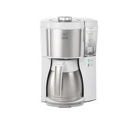 Cafetière filtre MELITTA - Look V Therm Perfection 1025-15 Blanc/Acier Brossé - 10 tasses - AromaSelector®