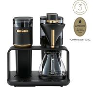 Machine à café Slow Coffee avec moulin intégré Melitta EPOS: système de préparation unique et design innovant, noir mat et doré