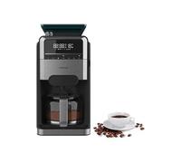 Cafetière filtre programmable 1,5 L noire avec moulin intégré