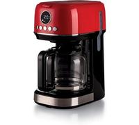 Cafetière Filtre Programmable 15 Tasses Rouge
