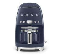 Smeg Cafetière à filtre DCF02NBEU 1050 W, 12 tasses, Fonction Arôme, Autostart – Bleu Navy