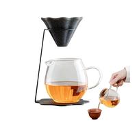 Cafetière goutte à goutte en céramique - Réutilisable en forme de pyramide non poreuse - Filtre à thé en vrac - Pour tasses à café, théières, maison, bureau, cuisine, café, fête