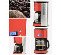 Cafetière - H.Koenig - MG30 - 12 tasses - 1000W - Programmable - Inox Rouge
