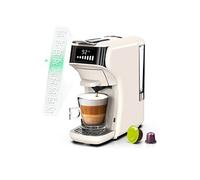 Cafetière H1B Dosettes 6 en 1 Réservoir d'eau 600 ml Extraction sous pression 19 bars Mode Froid/Chaud Beige - Prise UE