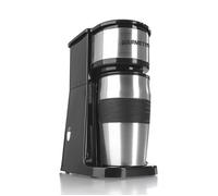 Cafetière individuelle GOURMETmaxx - Pour café moulu - Noir et acier inoxydable - 750W