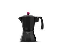 Taurus Black Moments 12 - Cafetière italienne, 12 tasses, base et passoire en acier inoxydable, poignée ergonomique, soupape de sécurité, fermeture de sécurité, pour tous les brûleurs, noir