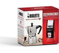 Cafetiere italienne + 1 Café Perfetto Moka Classico - BIALETTI - MOKA - 3 tasses - 0,30 L - Paquet de 250 g - Argent