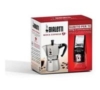 Cafetiere italienne + 1 Café Perfetto Moka Classico - - MOKA - 3 tasses - 0,30 L - Paquet de 250 g - Argent